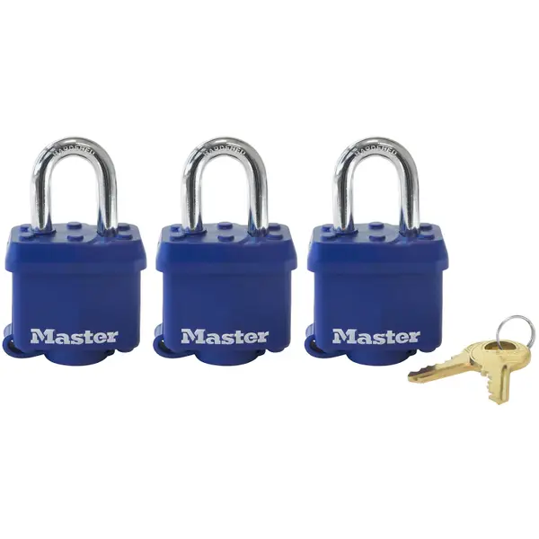 Master Lock No. 312 Keyed Alike Padlock Three Pack - Intensery