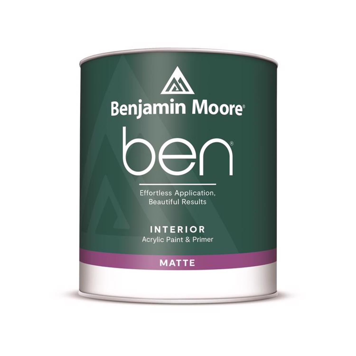 Benjamin Moore Ben Matte Base 1 Paint and Primer Interior 1 qt - Intensery