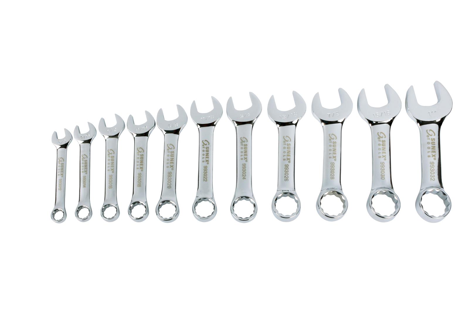 Sunex 9930 Sunex Tools Stubby Combination Wrenches - Intensery