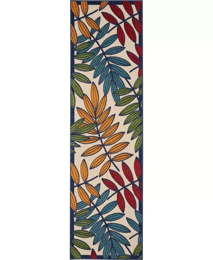 Nourison Aloha ALH18 Multi 2' x 6' Runner Rug - Intensery