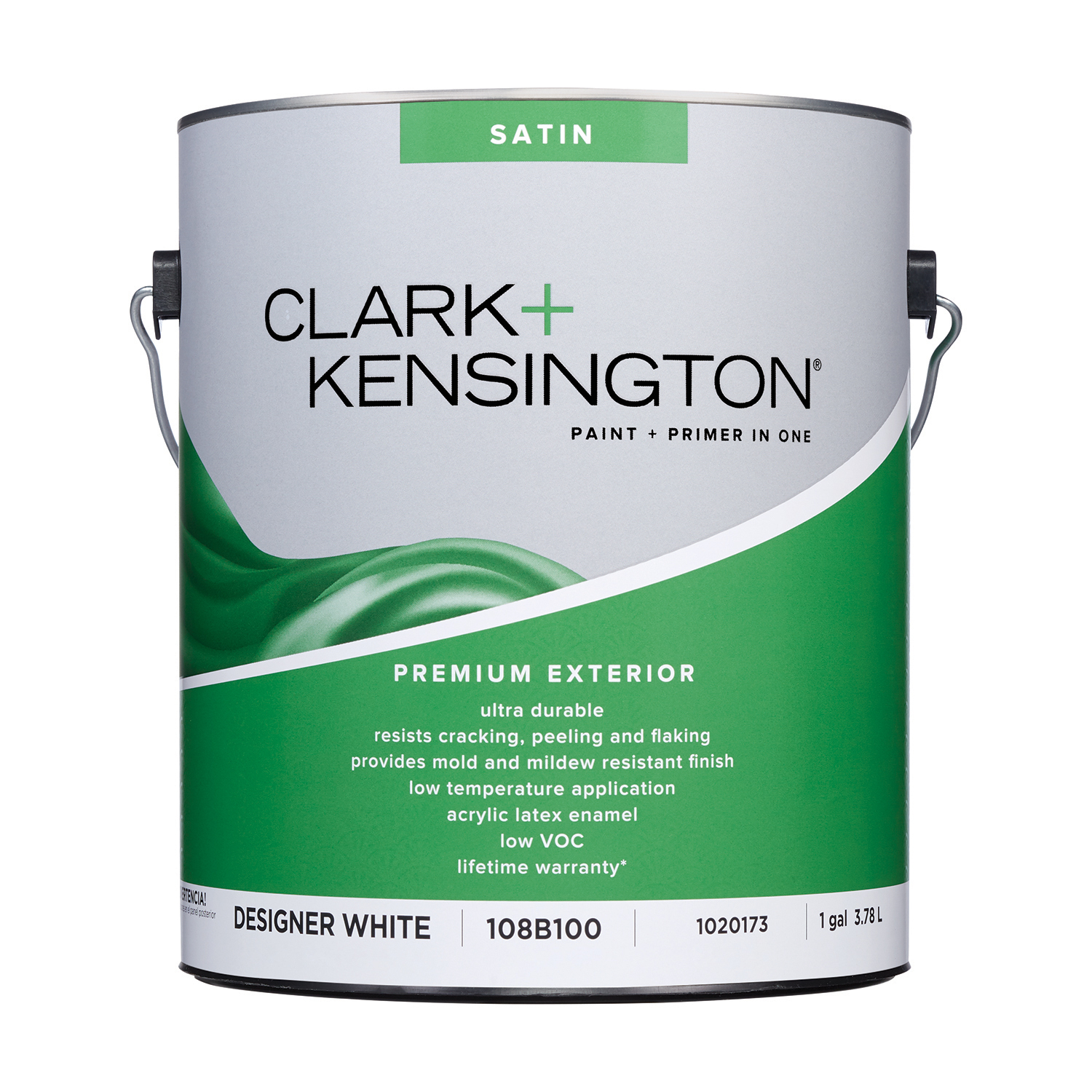 Clark+Kensington Satin Designer White House \u0026 Trim Paint \u0026 Primer Exterior 1 gal - Intensery
