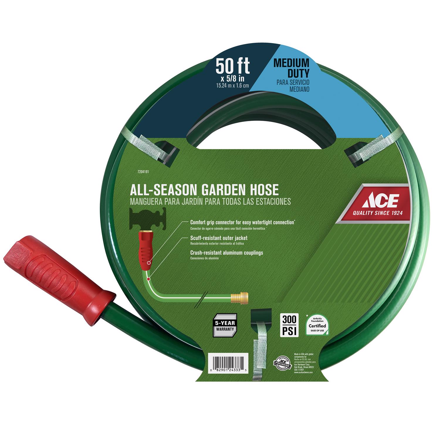 Ace 5/8 in. D X 50 ft. L Medium Duty Garden Hose - Intensery