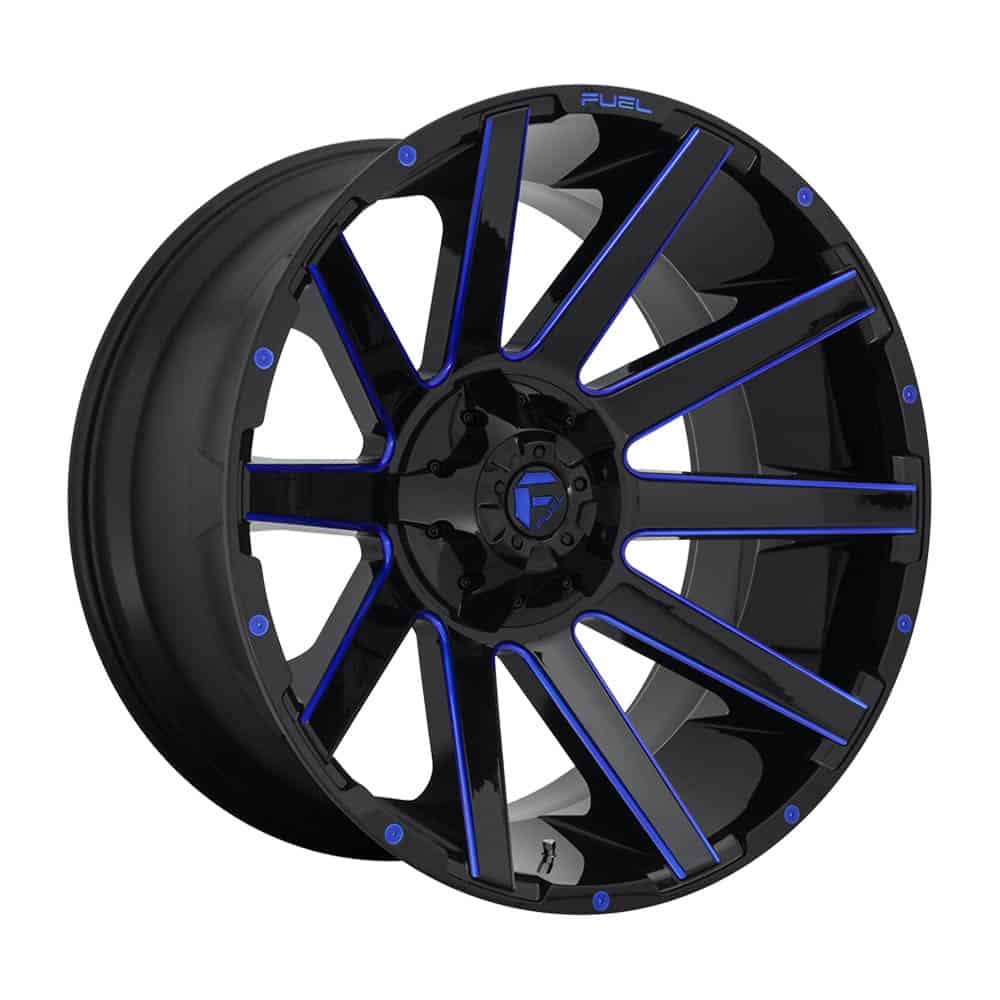 Fuel 1PC D644 CONTRA D644 20X10 8X6.5 GL-BLK-BTTC -18MM - Intensery