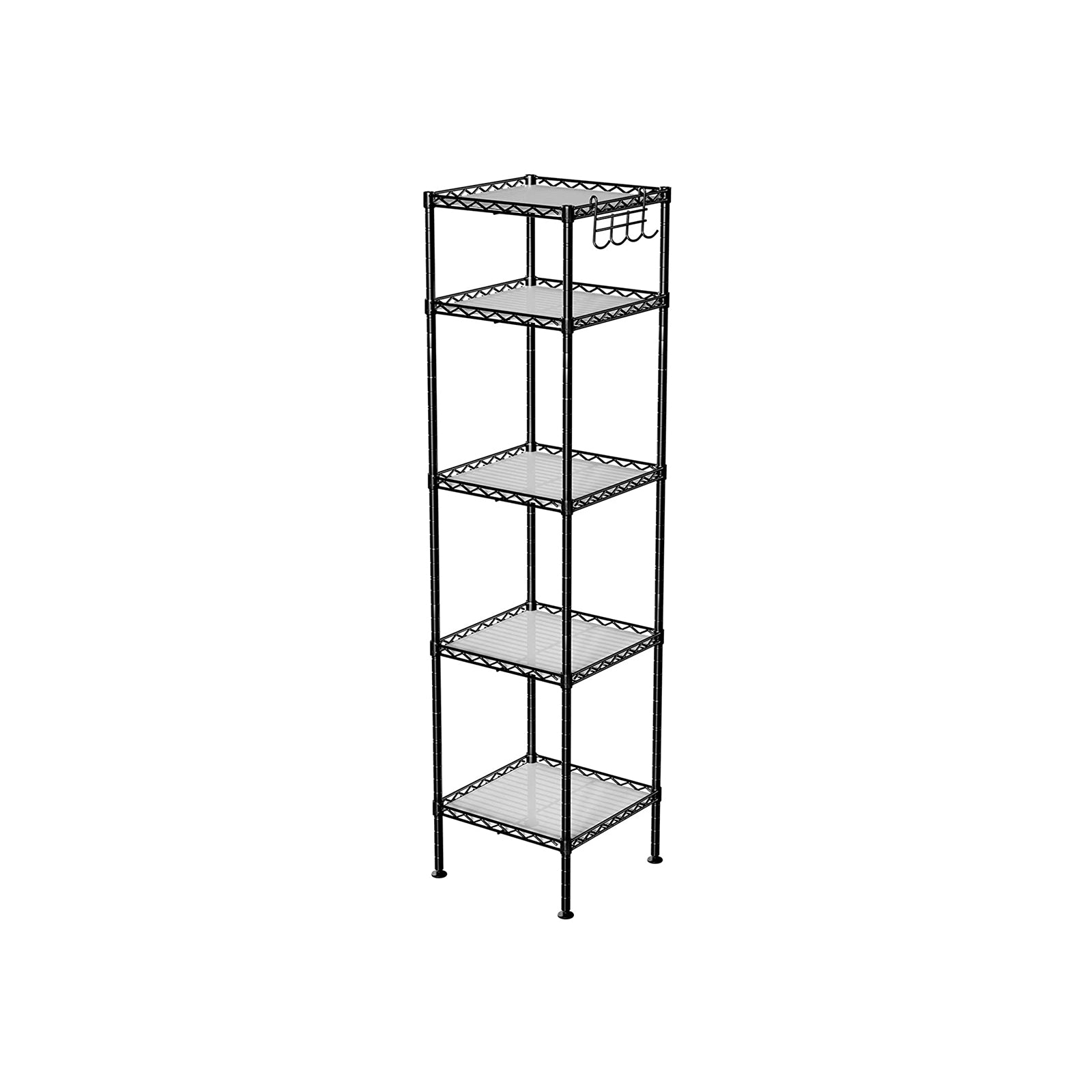 SONGMICS Storage Rack for Small Space5 Tiers with Pp Sheets Shelving/Black - Intensery