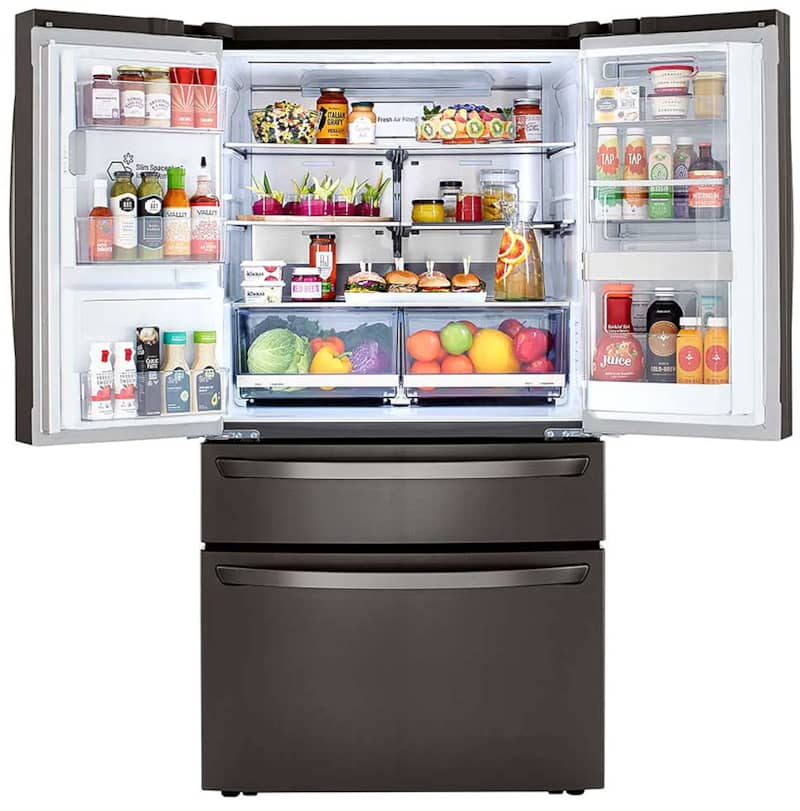 LG 30 Cu. Ft. PrintProof Black Stainless Steel Smart Wi-Fi Enabled Refrigerator With Craft Ice Maker - Intensery
