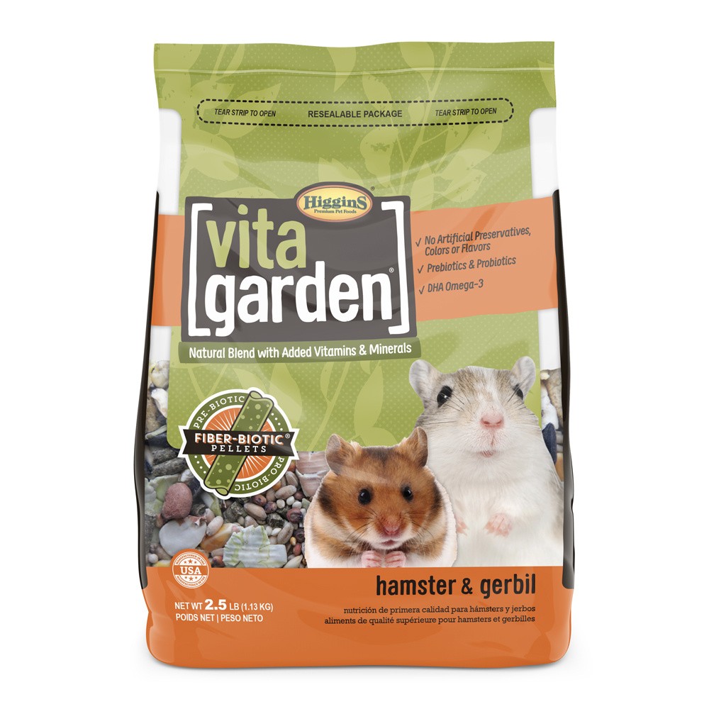 Higgins Vita Garden Hamster and Gerbil Food - 2.5 lb Bag - Intensery