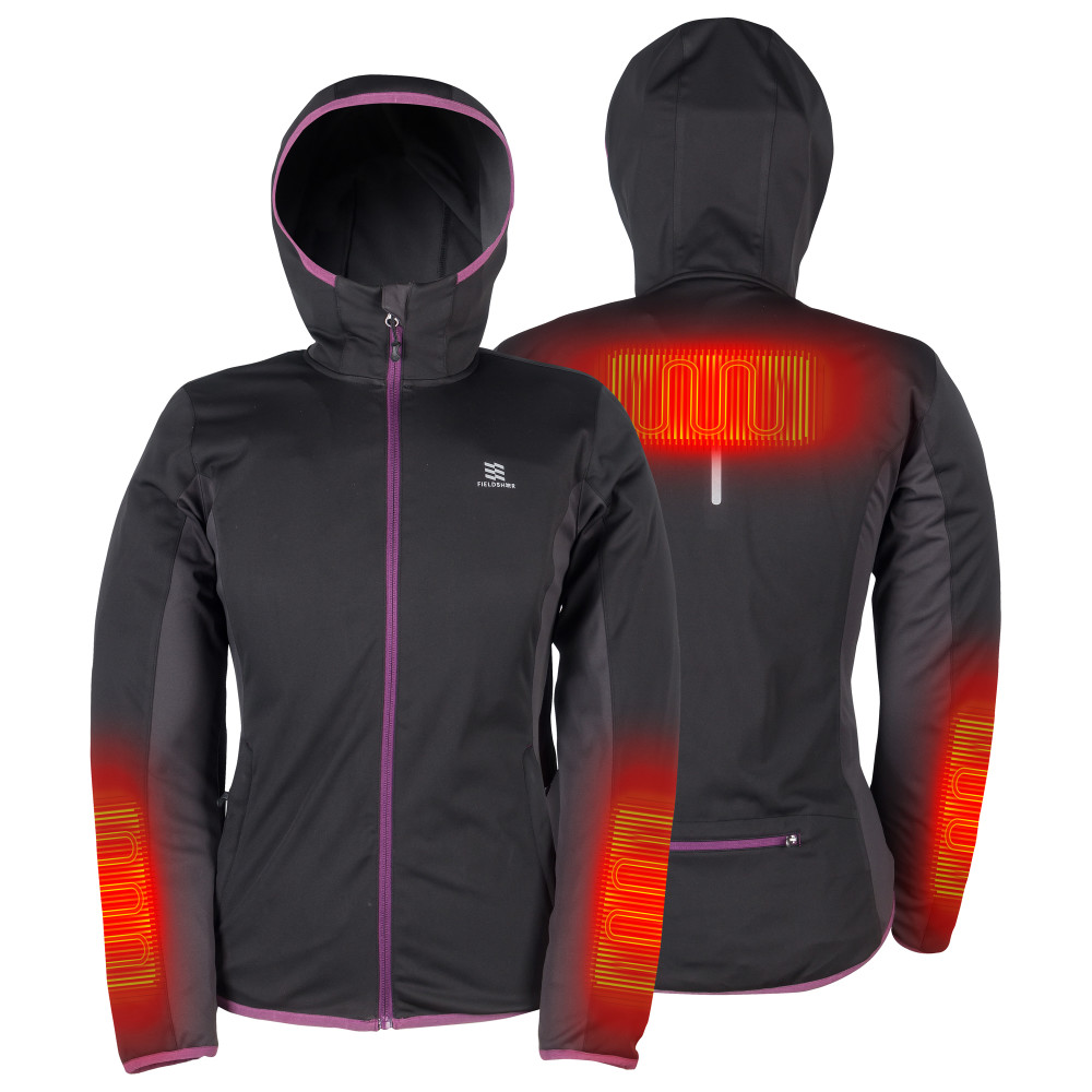Mobile Warming Traveller Jacket Womens 7.4V Black Extra Small - Intensery