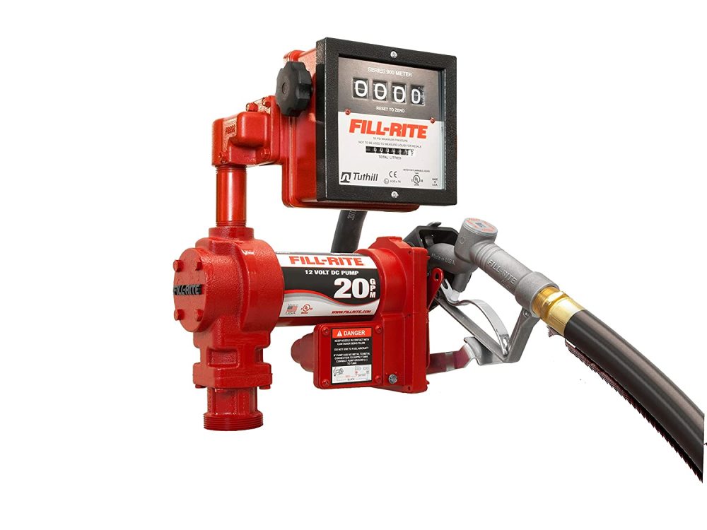 Fill-Rite 76 LPM， 12V DC High Flow Pump， 1  x 12and#8242; Hose， 1  Manual Nozzle - Intensery