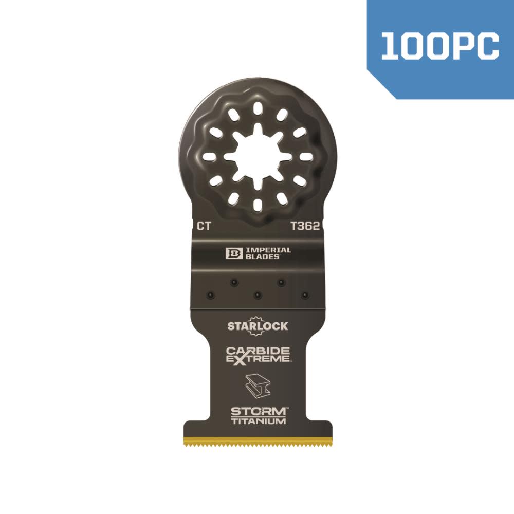 Imperial Blades Starlock™ Carbide Extreme Storm Titanium Metal Blade 1-3/8， 100pc - Intensery