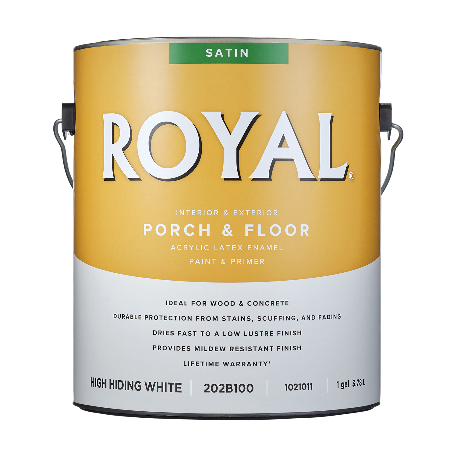 Royal Satin High-Hiding White Porch \u0026 Floor Paint 1 gal - Intensery
