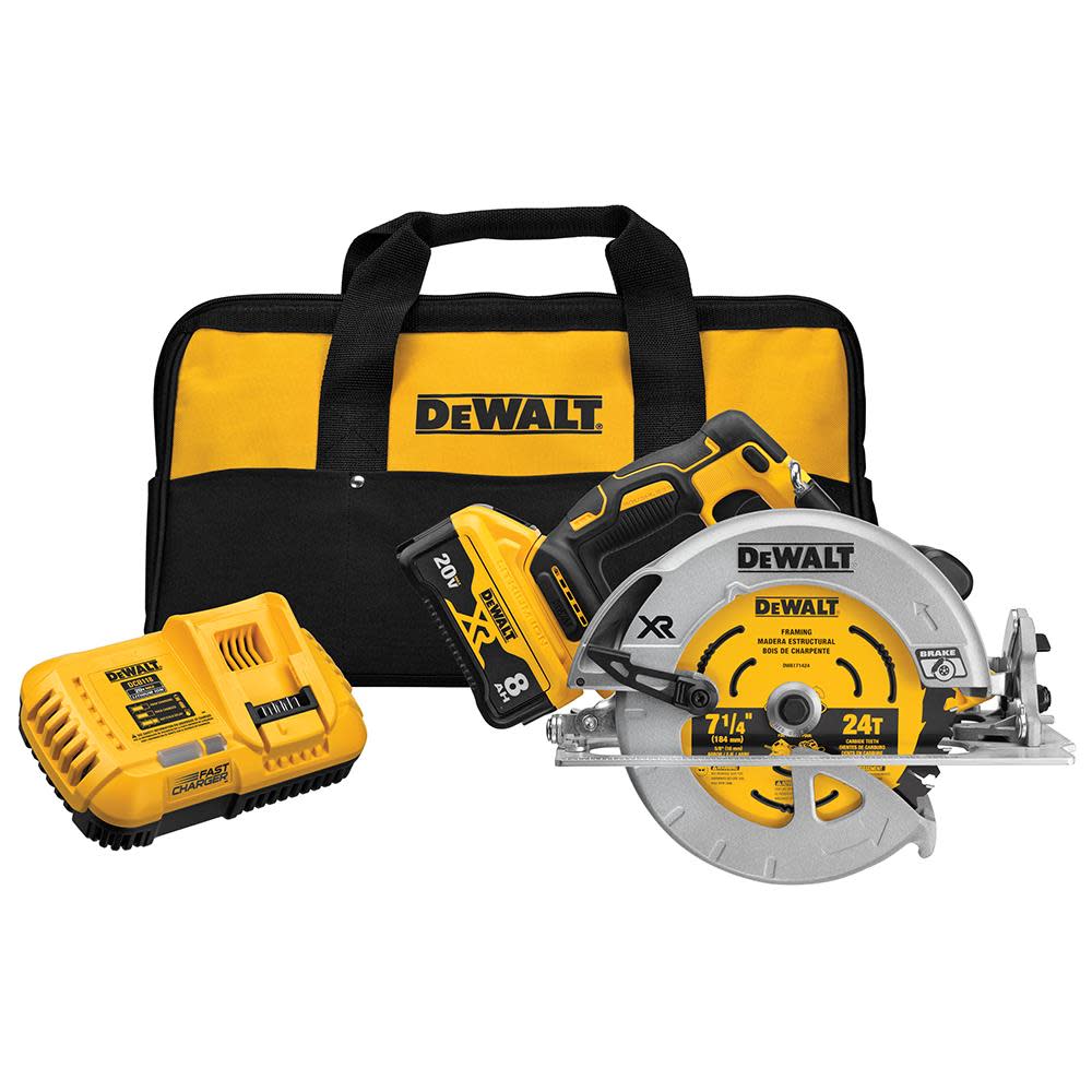 DEWALT 20V MAX* POWER DETECT XR Brushless 7-1/4In Circular Saw Kit DCS574W1 from DEWALT - Intensery
