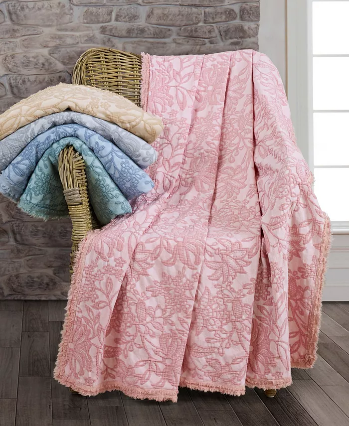 American Heritage Textiles Oversized Floral Cotton Throw - Intensery