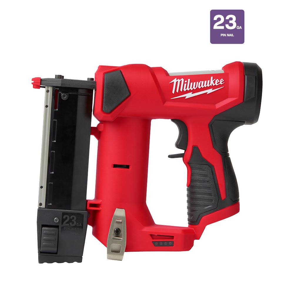 Milwaukee M12 Pin Nailer 23ga Bare Tool Reconditioned - Intensery