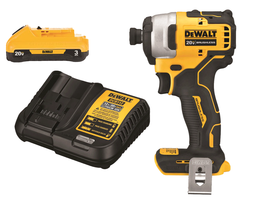 DEWALT 20V MAX Atomic Compact 1/4 in Impact Driver Kit Bundle DCB230C-DCF809B from DEWALT - Intensery
