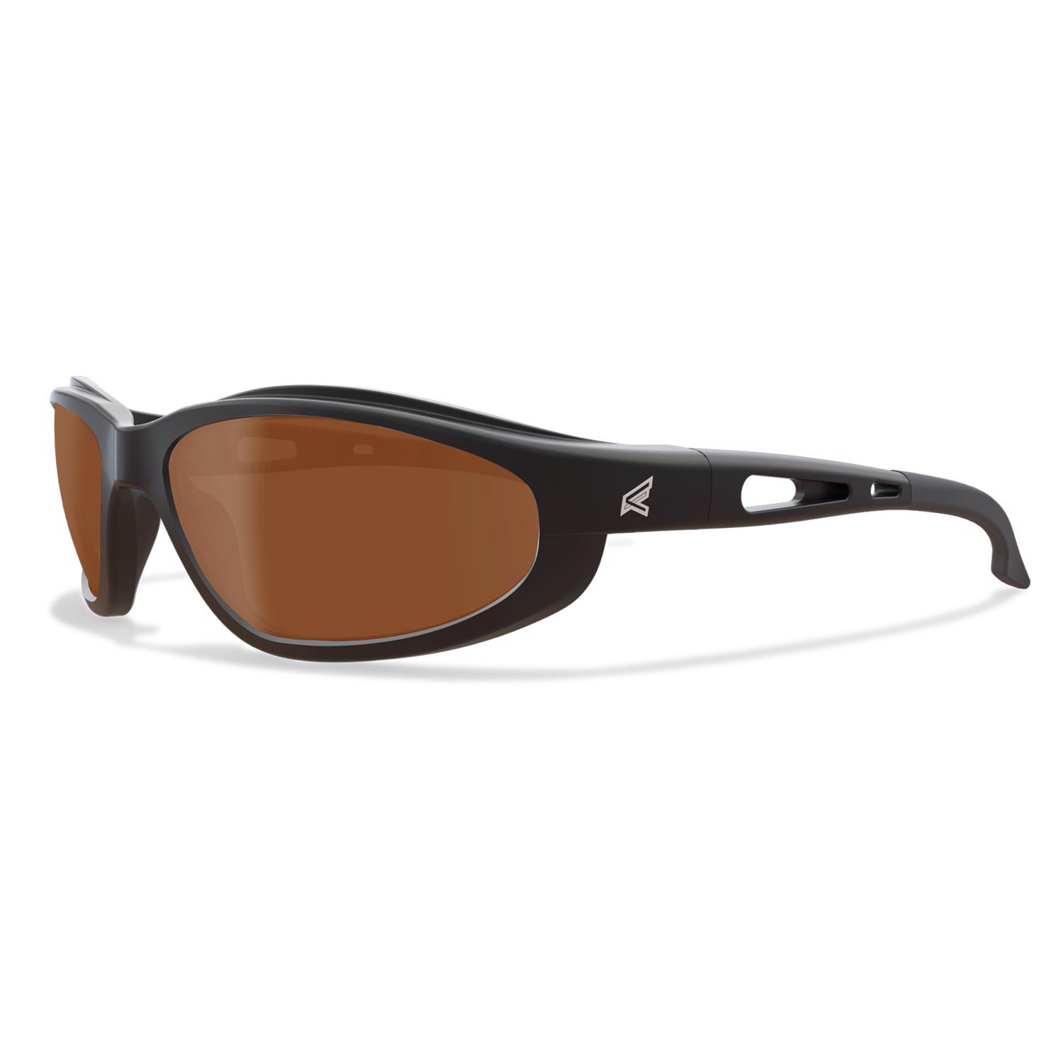 Edge Eyewear Dakura Polarized Safety Glasses Copper Lens Black Frame 1 pk - Intensery
