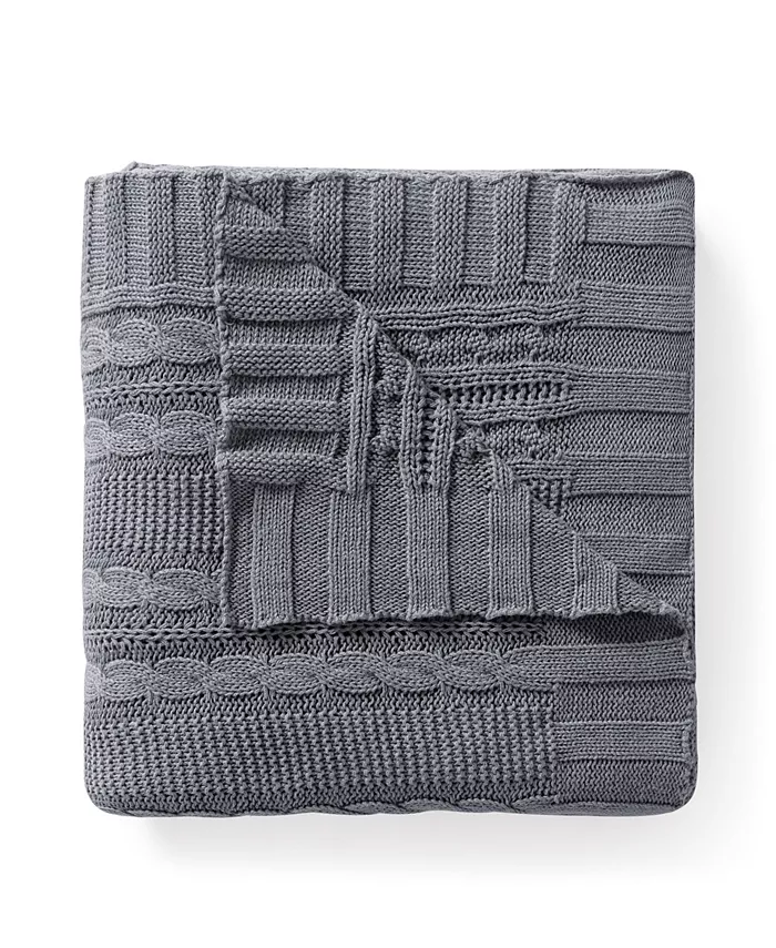 VCNY Home Dublin Cable Knit Throw Blanket - Intensery