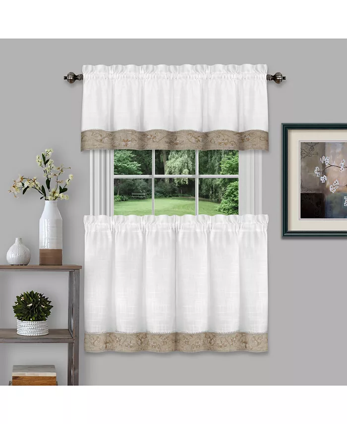 Achim Oakwood 58x14 Window Curtain Valance - Intensery