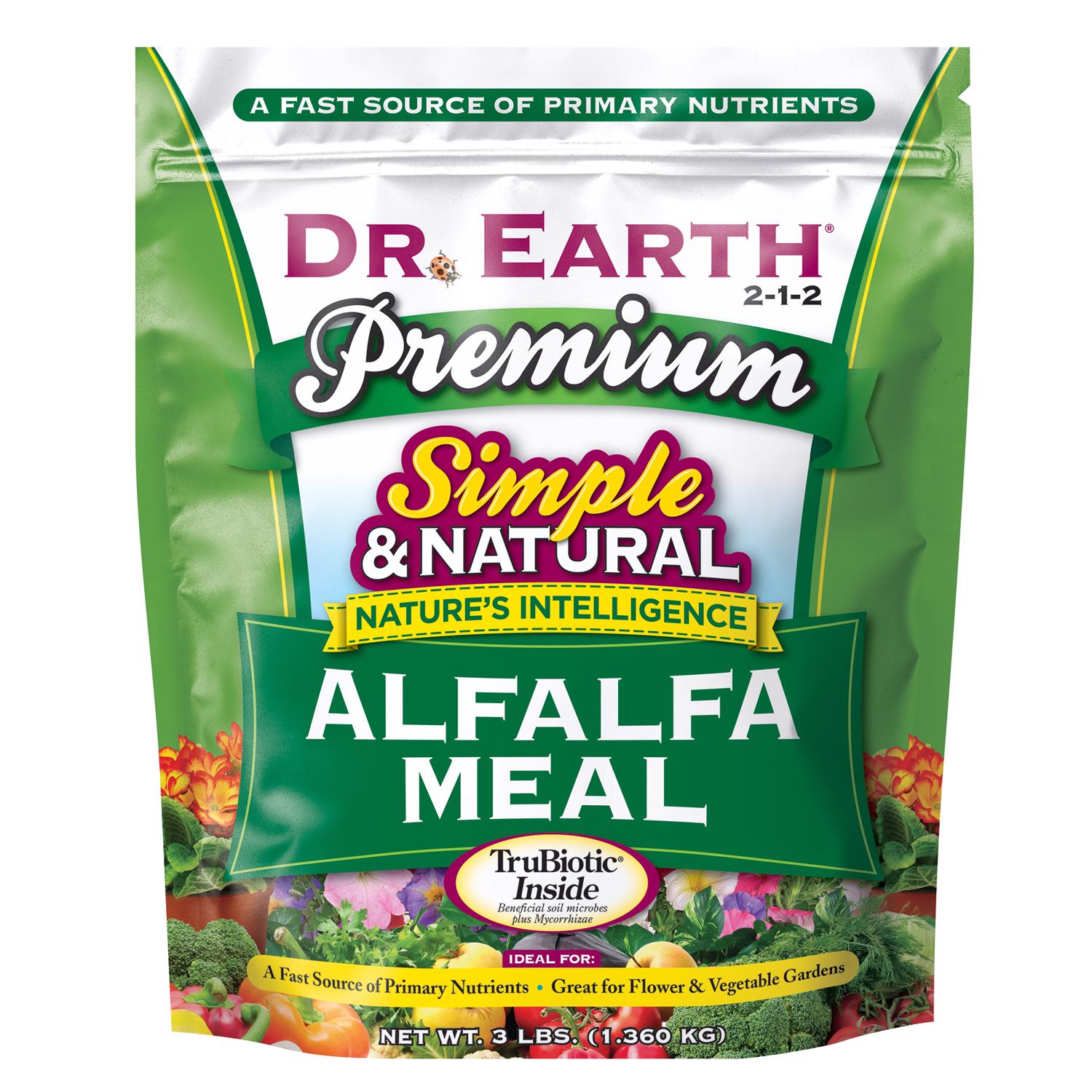 Dr. Earth Pure \u0026 Natural Organic Granules Roses Alfalfa Meal Plant Food 3 lb - Intensery