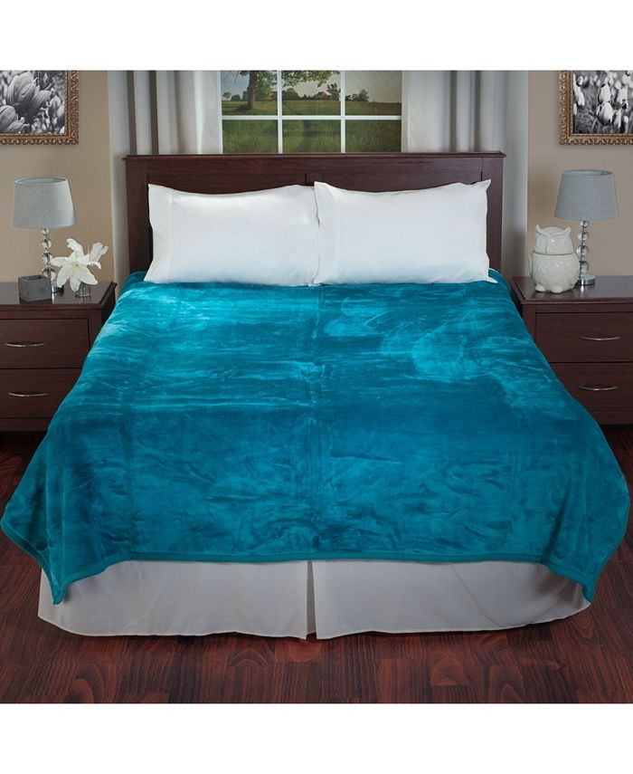 Baldwin Home Solid Soft Heavy Thick Plush Mink Blanket - Intensery