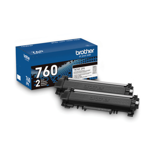 Brother TN7602PK High-Yield Toner， 3，000 Page-Yield， Black， 2/Pack - Intensery