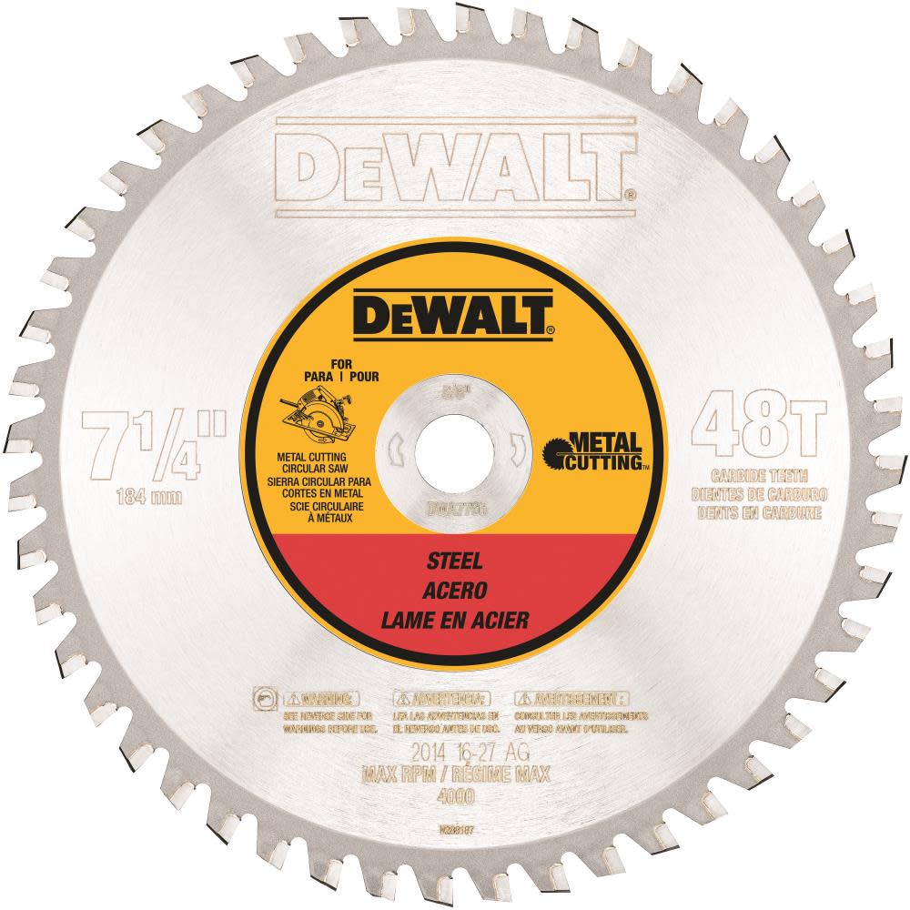 DEWALT 7-1/4-in 48-Tooth Dry Continuous Circular Saw Blade DWA7766 from DEWALT - Intensery