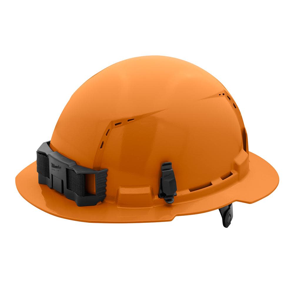 Milwaukee Orange Full Brim Vented Hard Hat with 6pt Ratcheting Suspension Type 1 Class C 48-73-1233 from Milwaukee - Intensery
