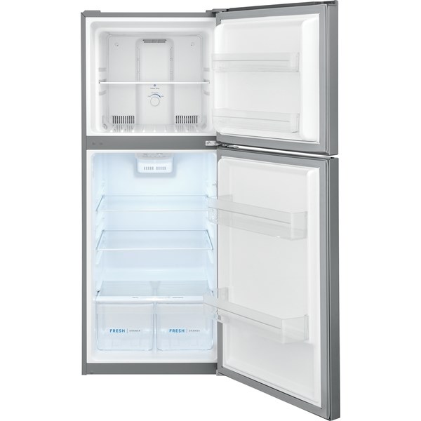 10.1 cu ft Top Freezer Silver Refrigerator - Intensery
