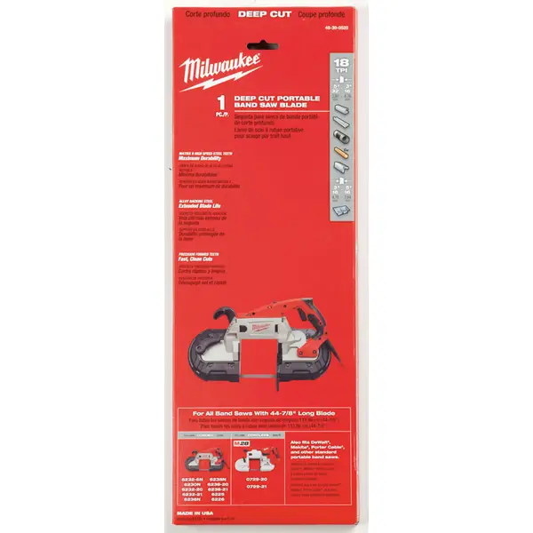 Milwaukee 18 TPI Standard Deep Cut Portable Band Saw Blade - Intensery