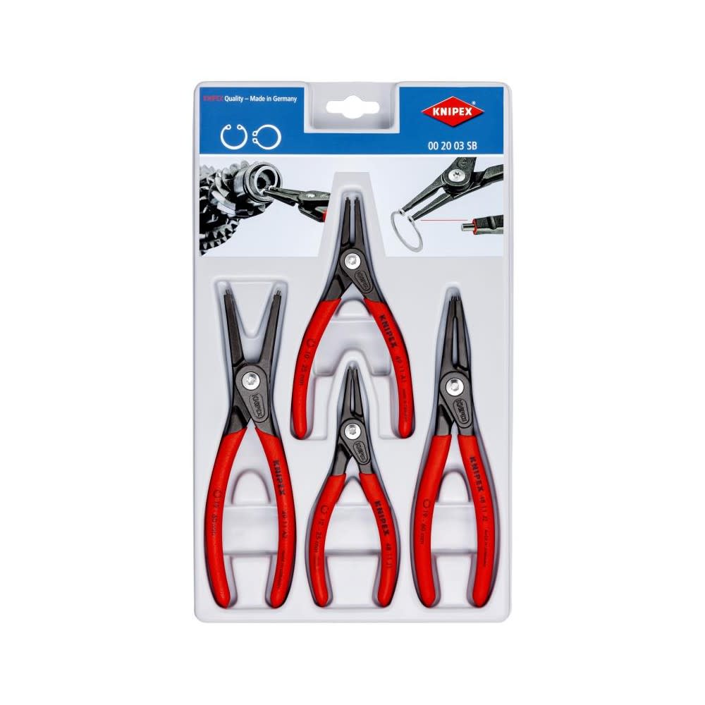 Knipex Precision Circlip Pliers Set in Plastic Packaging 4pc - Intensery