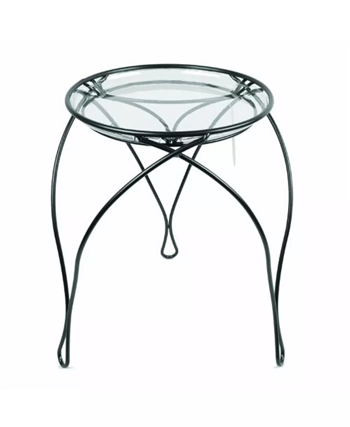 Plastec The Elegance Metal Plant Stand， Black， 17-Inch H - Intensery