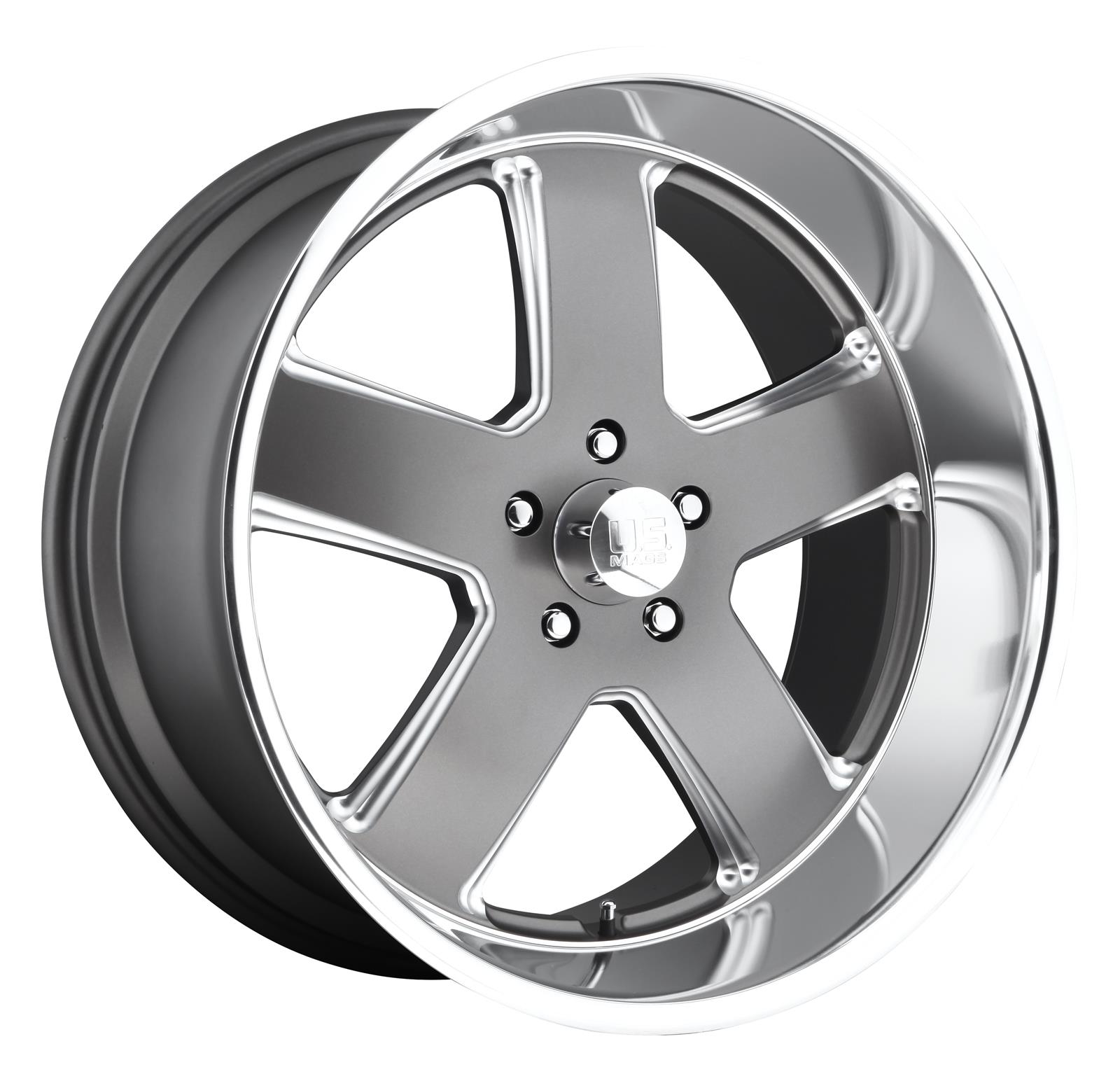 U.S. Mags U11820956152 U.S. Mags Hustler U118 Textured Gunmetal Wheels with Machined Lip - Intensery