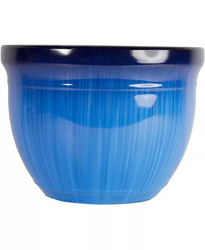 Gardener's Select Gardeners Select MRR15-204 Madison Planter Blue Drip 15 Inch - Intensery
