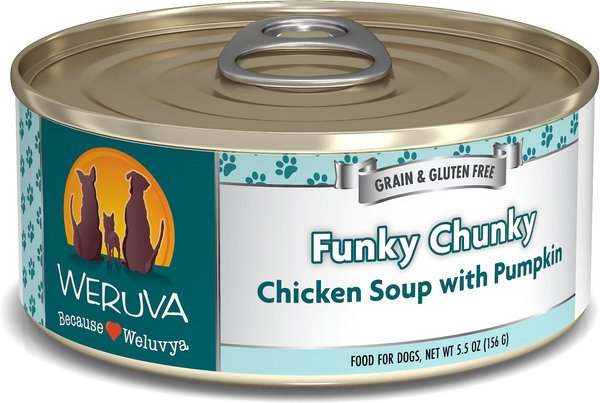 Weruva Funky Chunky Chicken Soup with Pumpkin Grain-Free Canned Dog Food - Intensery