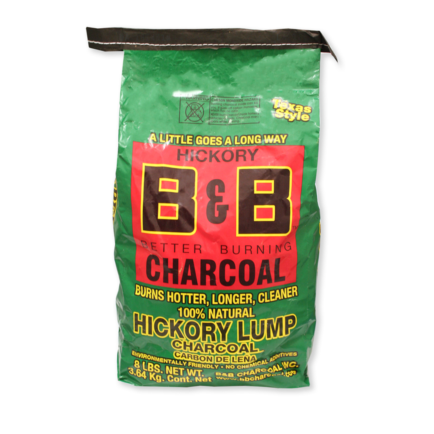 B\u0026B Charcoal All Natural Hickory Lump Charcoal 8 lb - Intensery