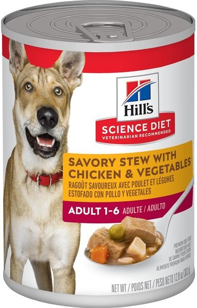 Hill's Science Diet Adult Savory Stew with Chicken and Vegetables Canned Dog Food - Intensery