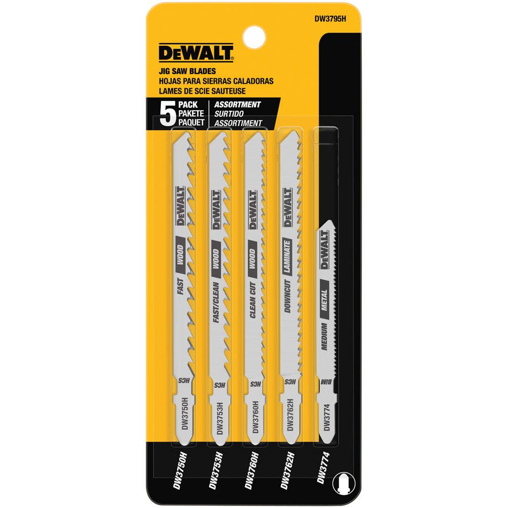 DEWALT Assorted Jigsaw Blade 5PK DW3795H from DEWALT - Intensery