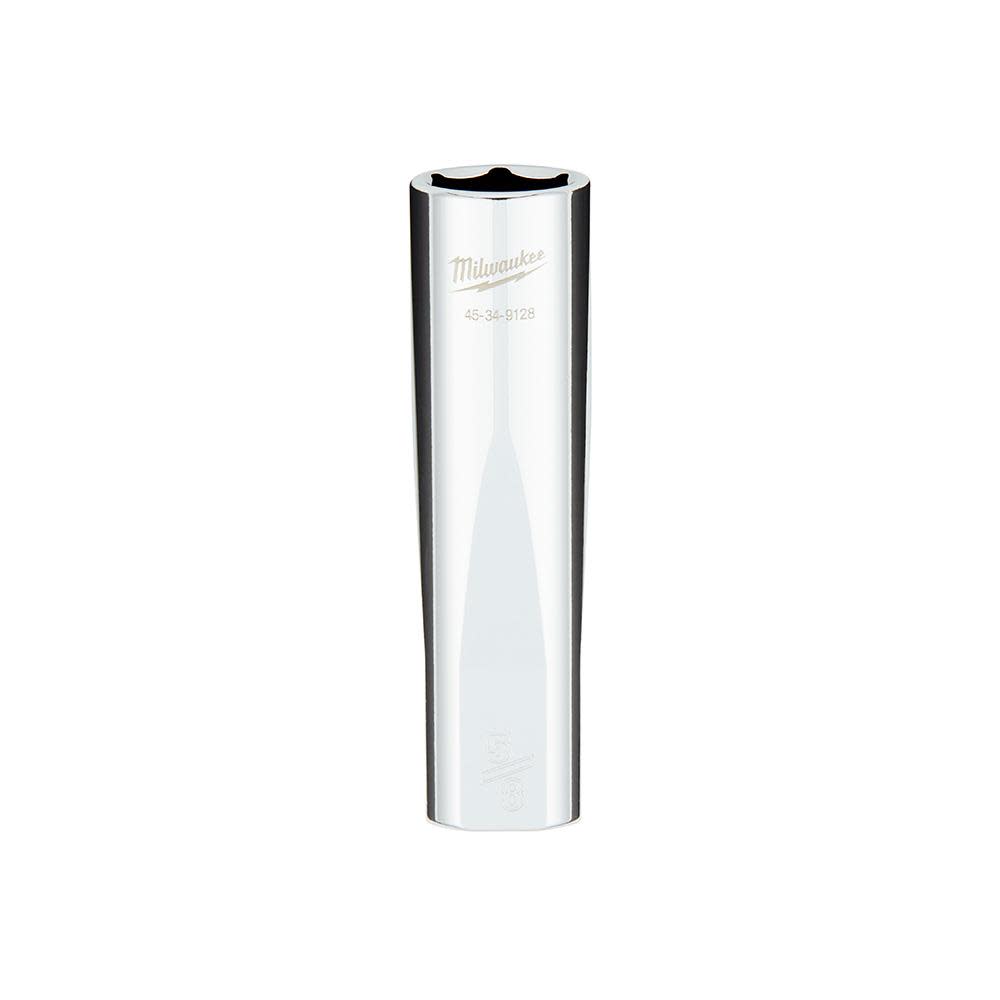 Milwaukee 1/2 in. Drive 5/8 in. SAE 6-Point Deep Socket with FOUR FLAT Sides 45-34-9128 from Milwaukee - Intensery