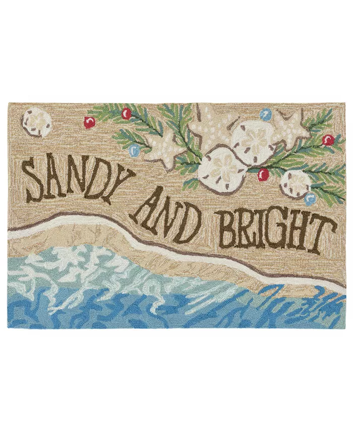 Liora Manne' Liora Manne Front Porch Indoor Outdoor Sandy Bright Sand 2' x 3' Area Rugs - Intensery