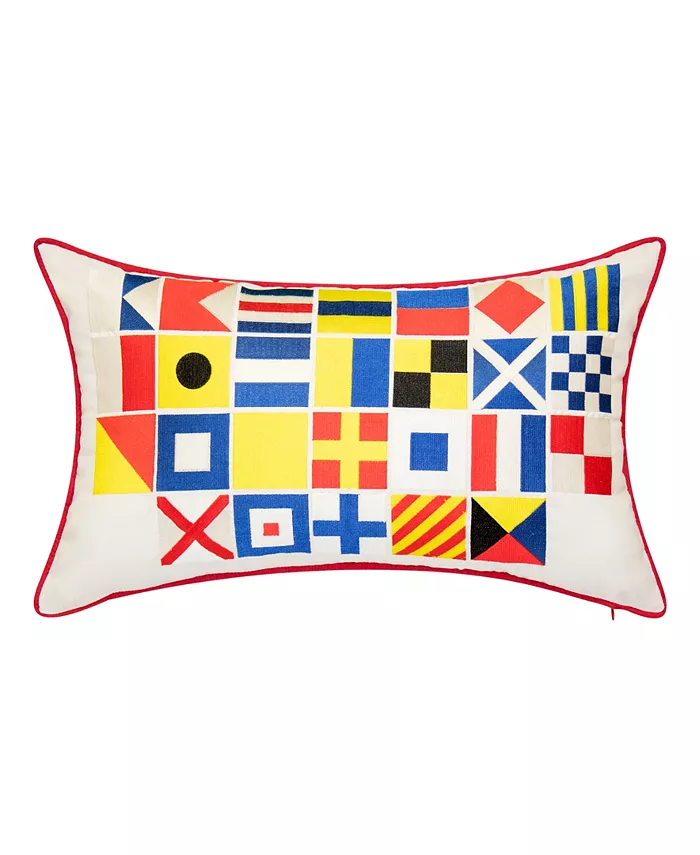 Edieical Flags Reversible Lumbar Decorative Pillow， 15 x 25 - Intensery