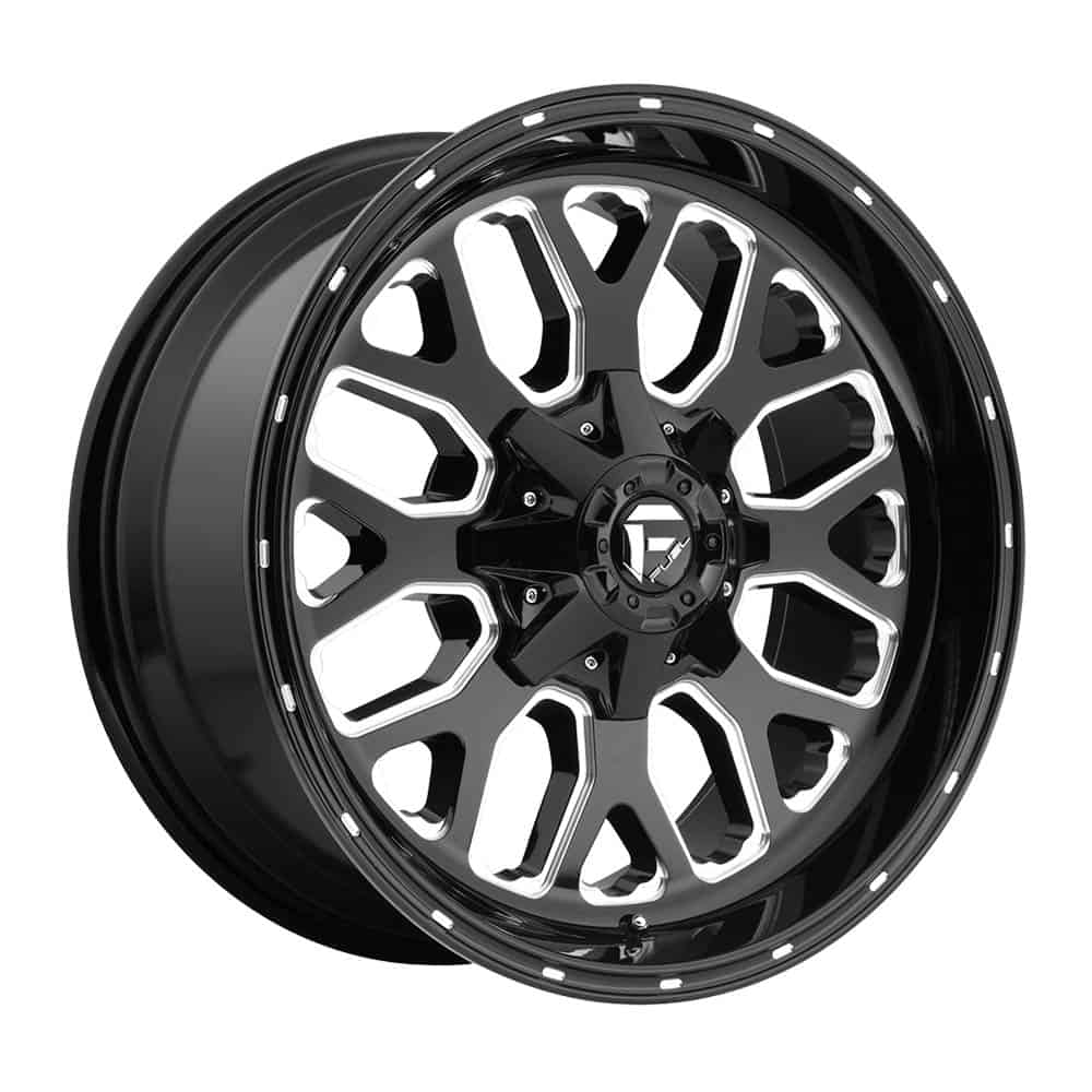 Fuel 1PC D588 TITAN D588 20X10 5X5.5/150 GL-BLK-MIL -18MM - Intensery