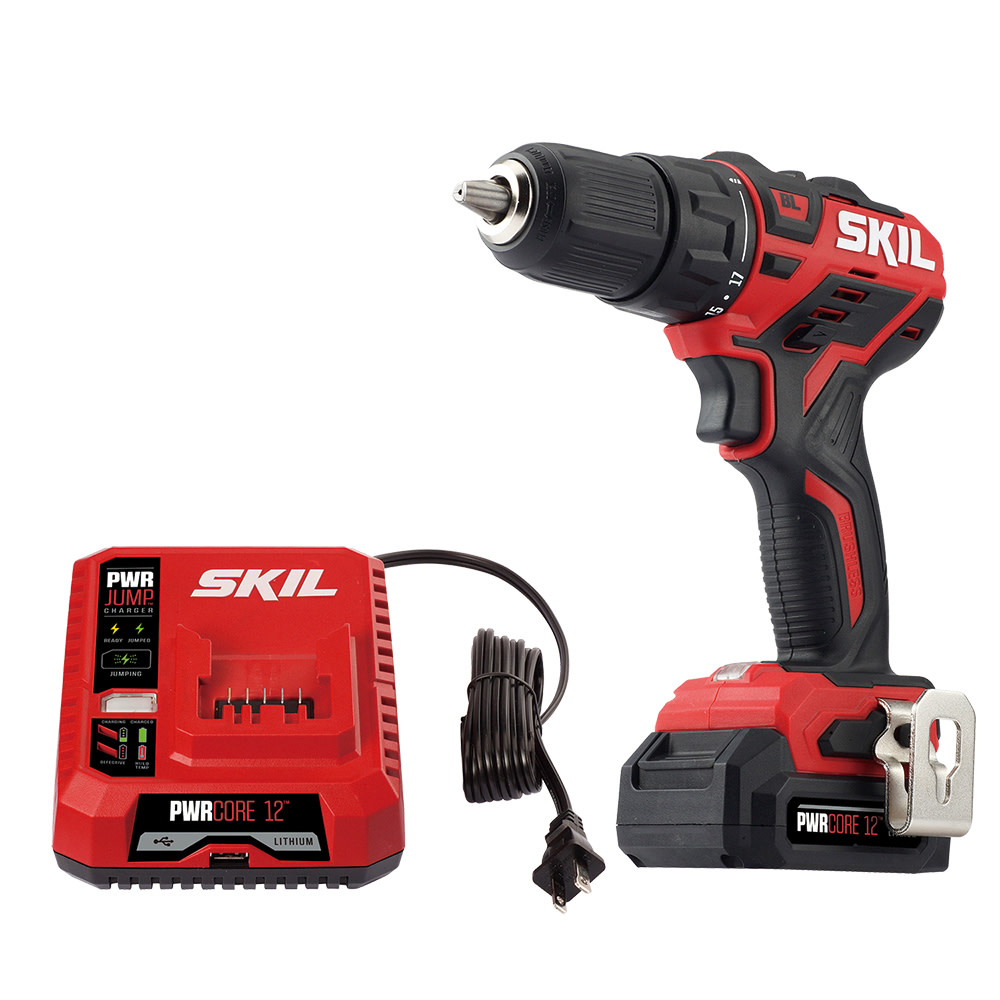 PWRCORE 12™ BRUSHLESS 12V 1/2and#8221; CORDLESS DRILL DRIVER KIT WITH PWRJUMP™ CHARGER - Intensery