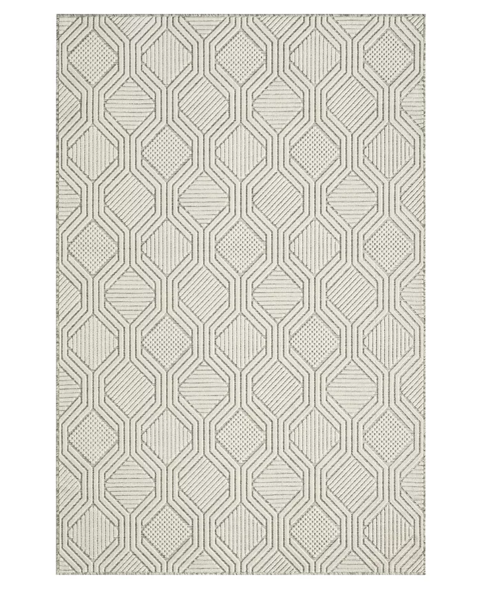 LR Home Vance VERND82109 5' x 7' Outdoor Area Rug - Intensery