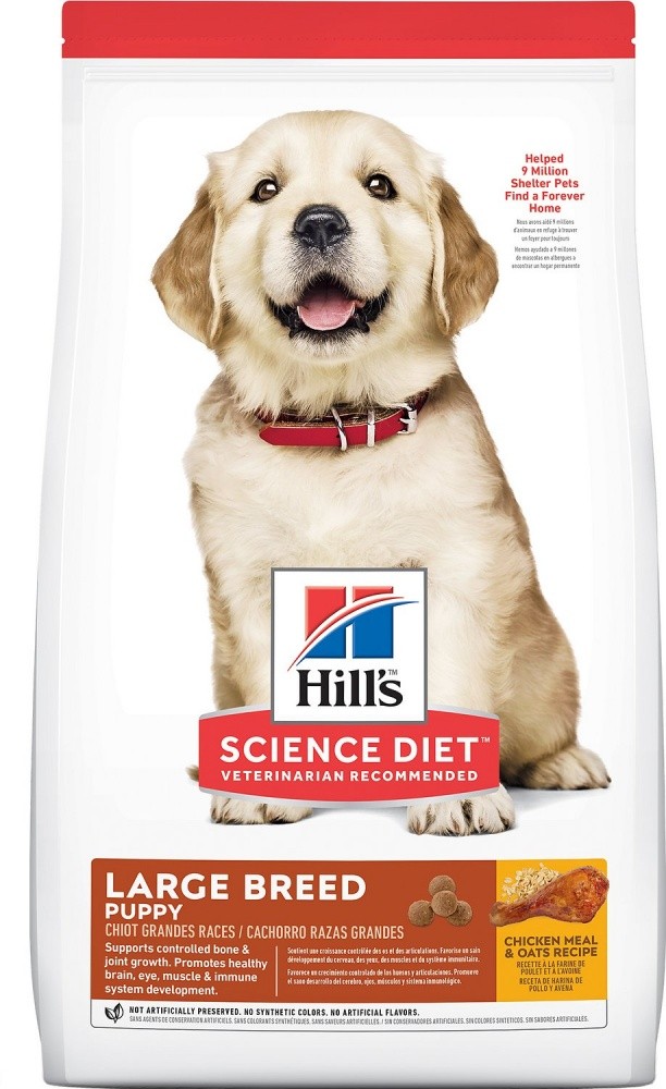 Hill's Science Diet Puppy Large Breed Chicken Meal and Oats Recipe Dry Dog Food - 30 lb Bag - Intensery