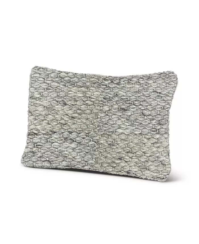 Anaya Home Light Grey Woven Down Alternative Lumbar Pillow - Intensery