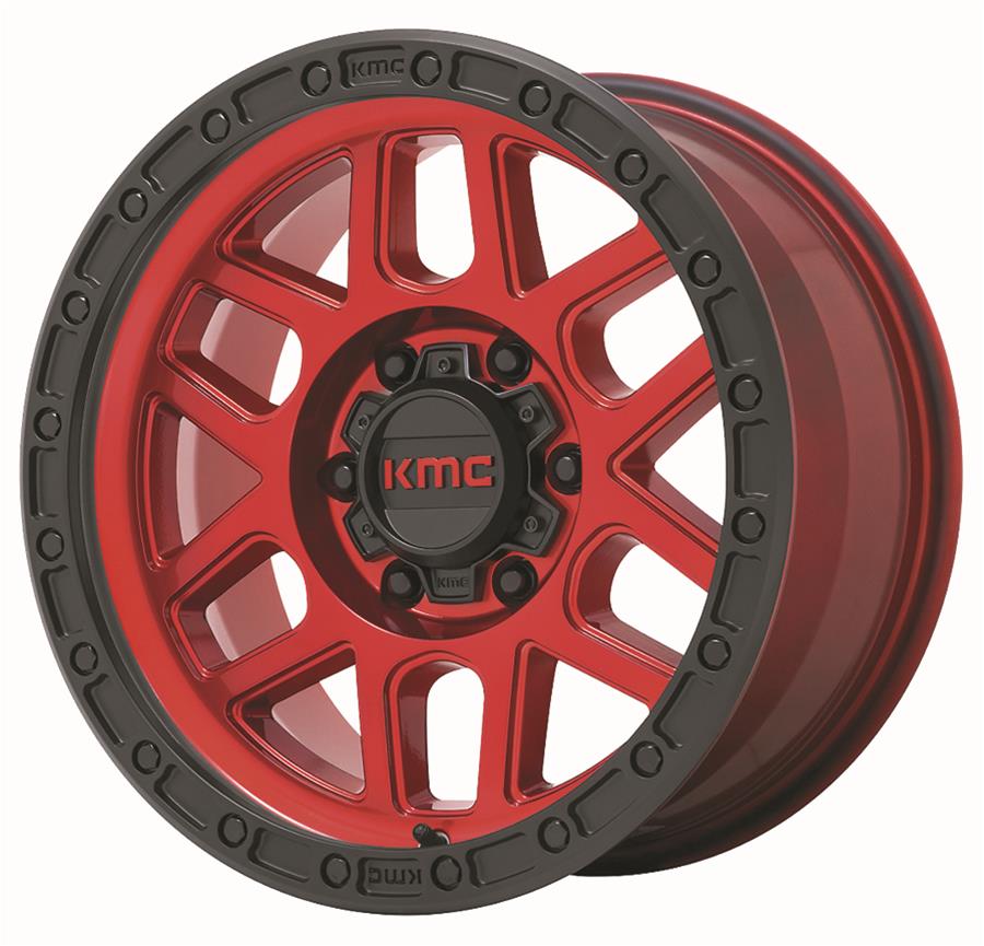 KMC KM54479050912N KMC KM544 Mesa Candy Red Wheels with Gloss Black Lip - Intensery