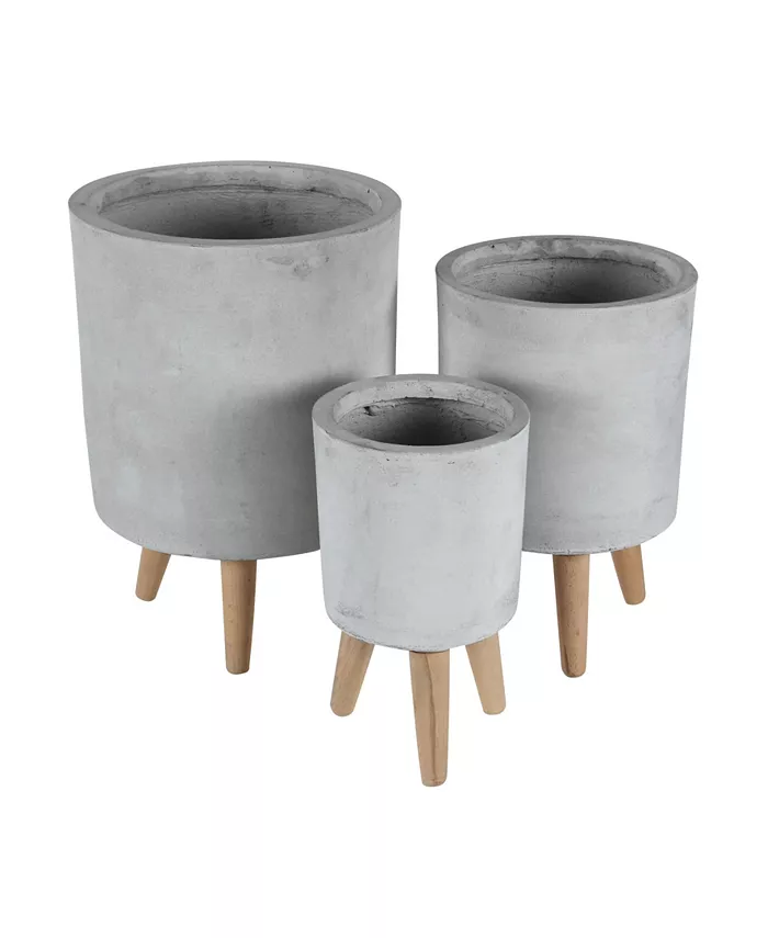 Rosemary Lane Cylinder Planters， Set of 3 - Intensery
