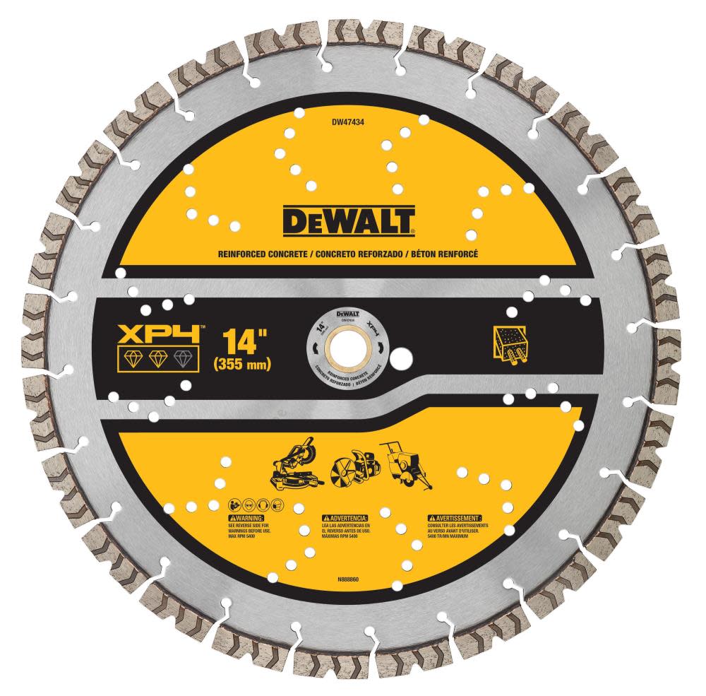 DEWALT 14IN SEGMENTED XP4 REINFORCED CONCRETE DW47434 from DEWALT - Intensery