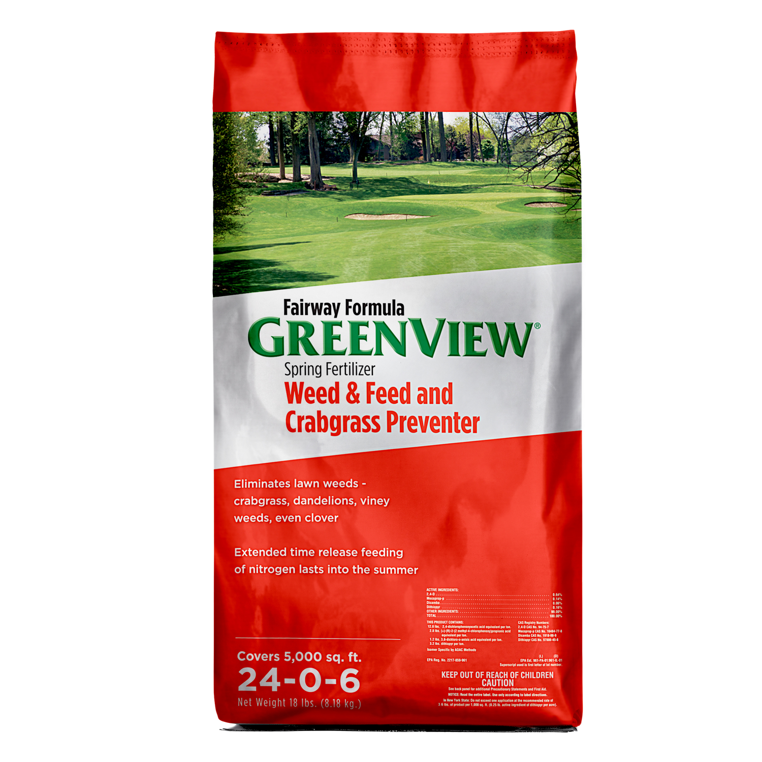 GreenView Fairway Formula Weed \u0026 Crabgrass Lawn Fertilizer For All Grasses 5000 sq ft - Intensery