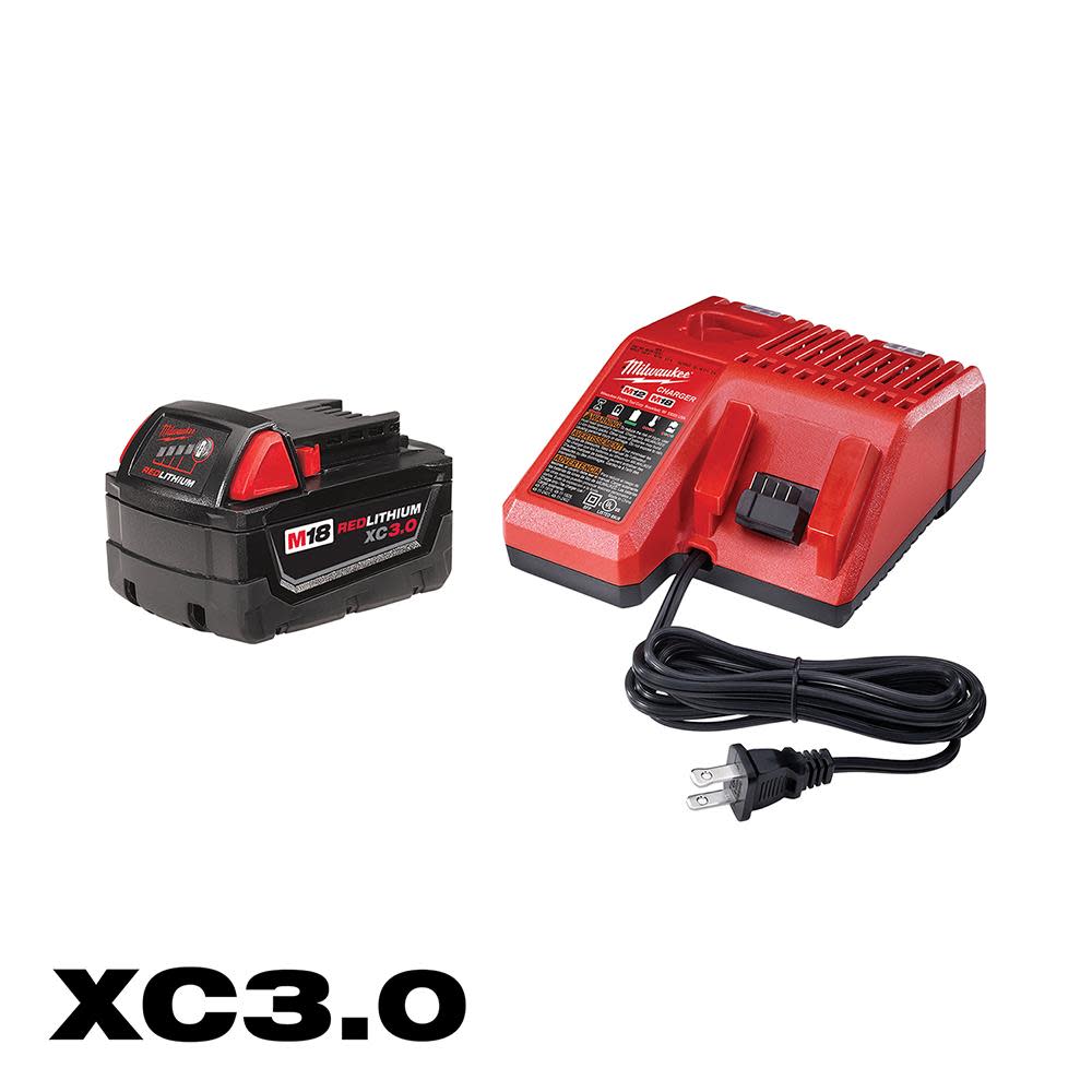 M18™ REDLITHIUM™ 3.0 Ah Battery and Charger Starter Kit - Intensery