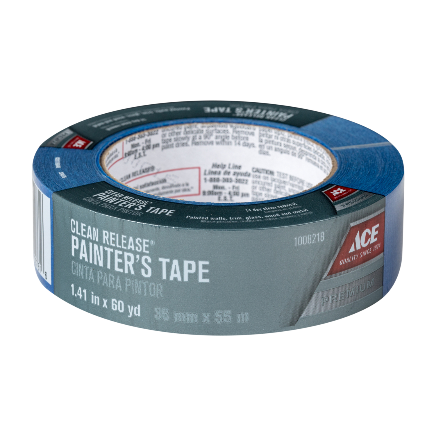 Ace Clean Release 1.41 in. W X 60 yd L Blue Medium Strength Painter\u0027s Tape 1 pk - Intensery